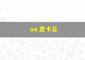 ua 皮卡丘